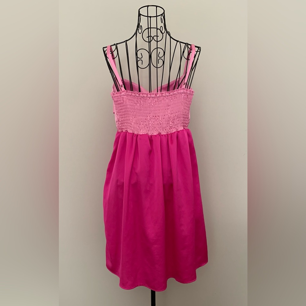 Show Me Your Mumu Best Bow Mini Dress in Colorblock Pink - Picture 6 of 17
